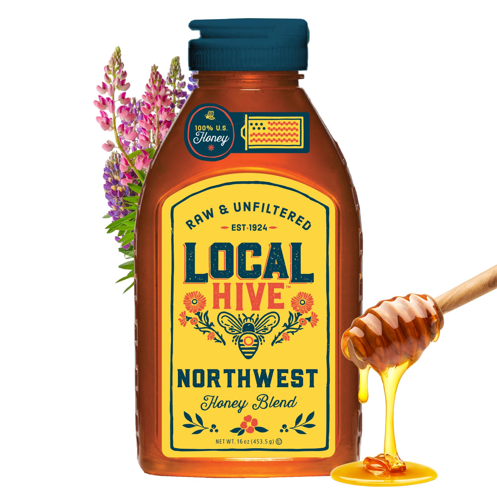 Amazon.com : Local Hive Northwest Raw & Unfiltered – 16 oz | 100